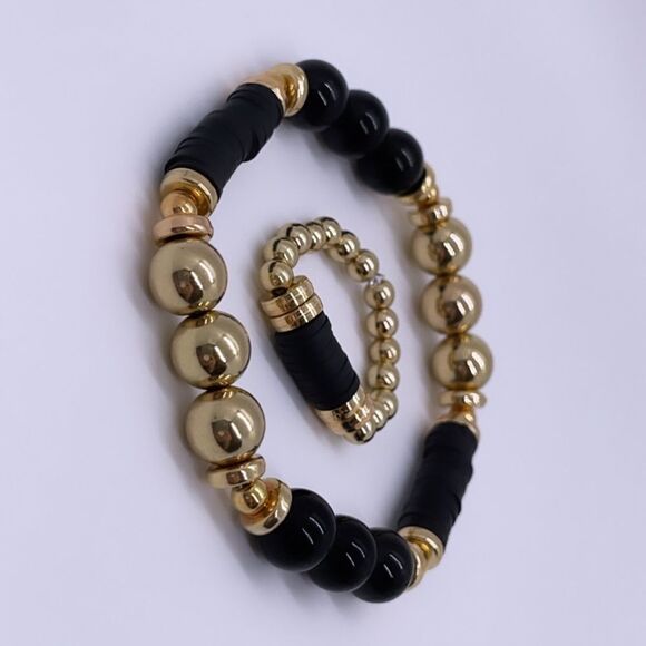 NWT Wool + Pepper Co. Black & Gold Matching Set - Picture 2 of 4